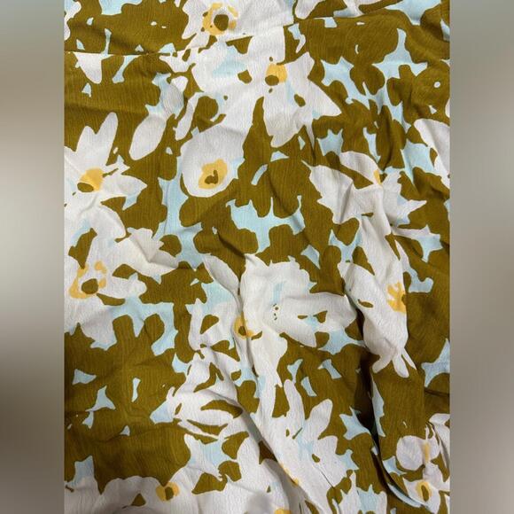 Free People FP One Green Floral “Lucina” Cold Shoulder Boho Mini Dress- Size S - Picture 7 of 9